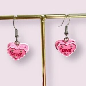 ❤️ FREE Cake Birthday Sweet Food Snack Love Romantic Drop Pop Art Artsy Earrings
